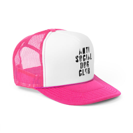 the anti social dog club trucker hat