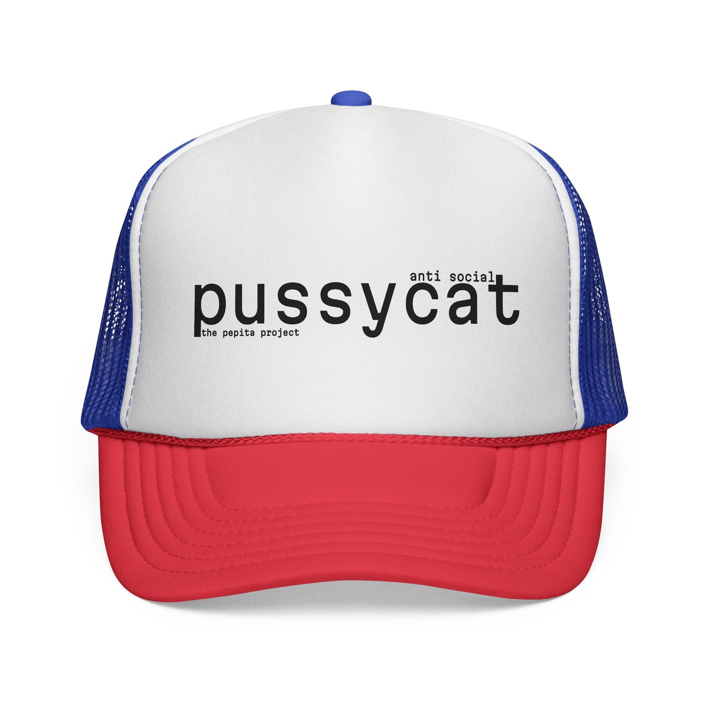 the anti social pussycat club trucker hat