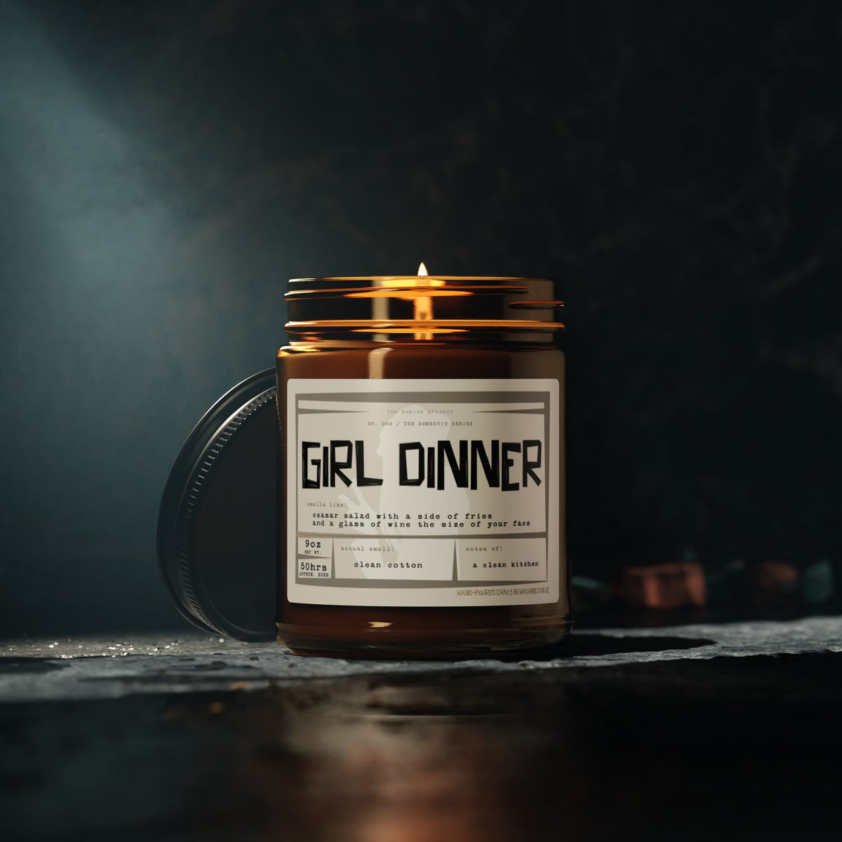 girl dinner candle