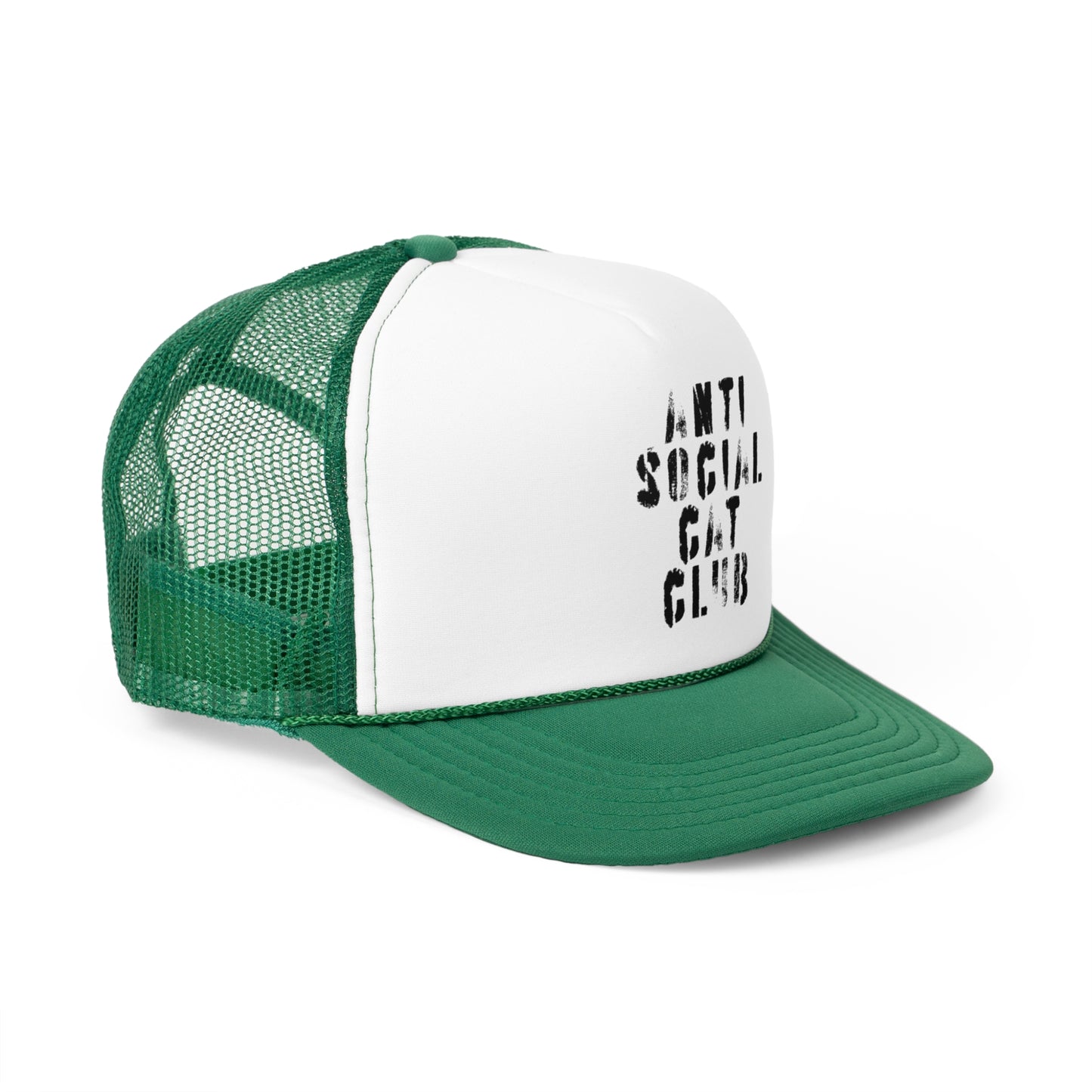 the anti social cat club trucker hat