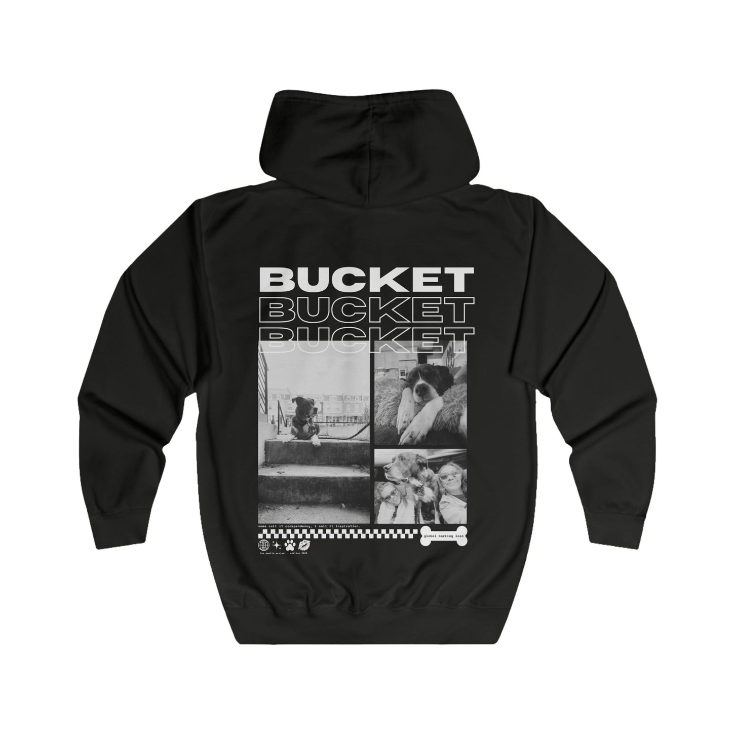 Bucket Graphic Unisex Full Zip Hoodie