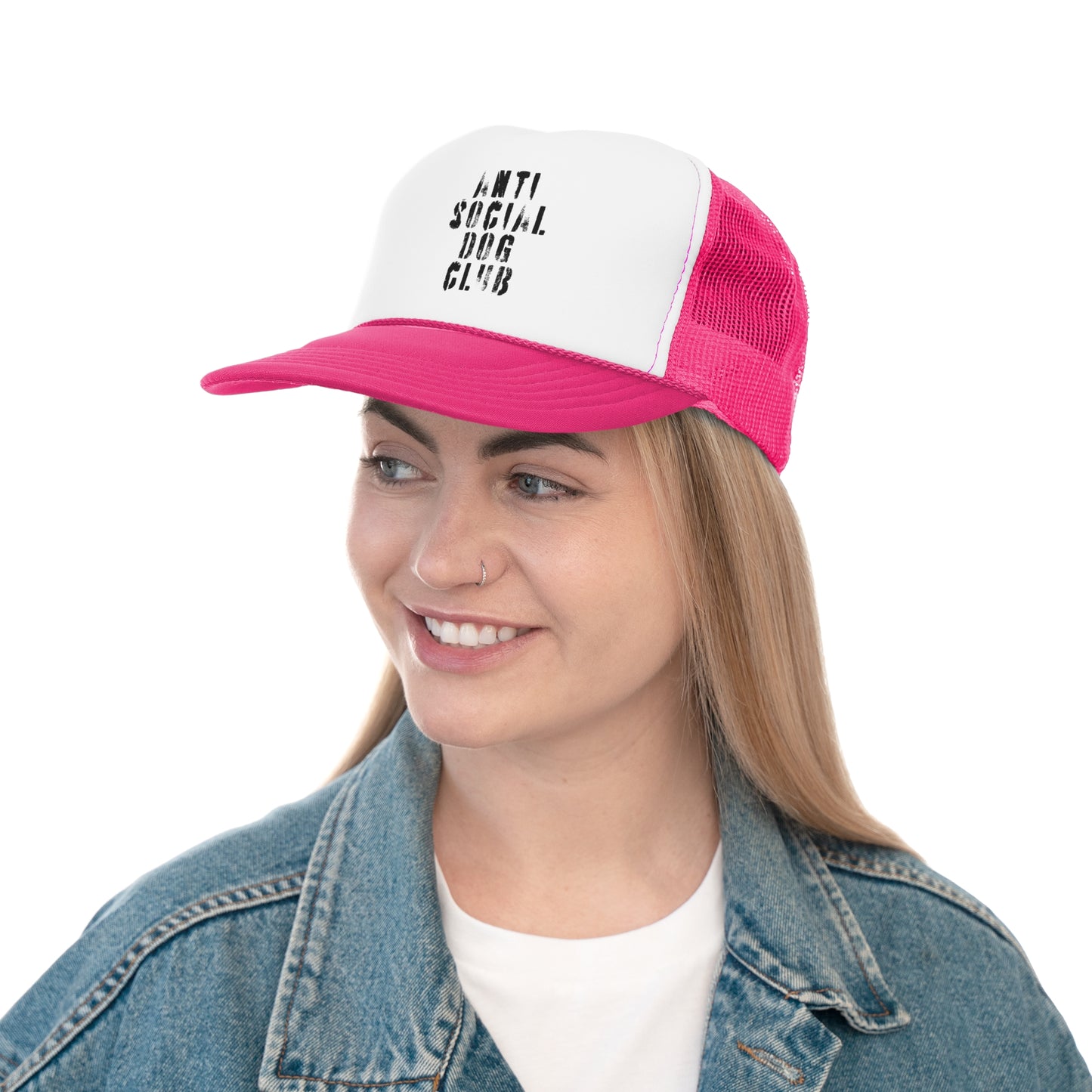 the anti social dog club trucker hat