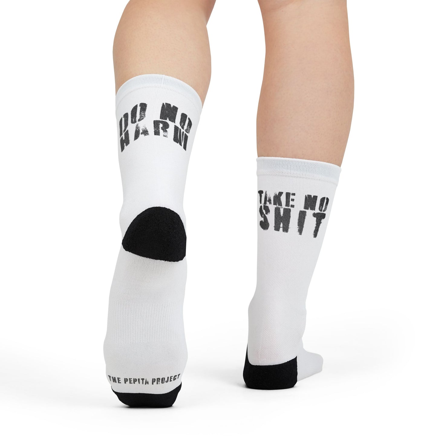 walk the talk : do no harm, take no shit crew socks