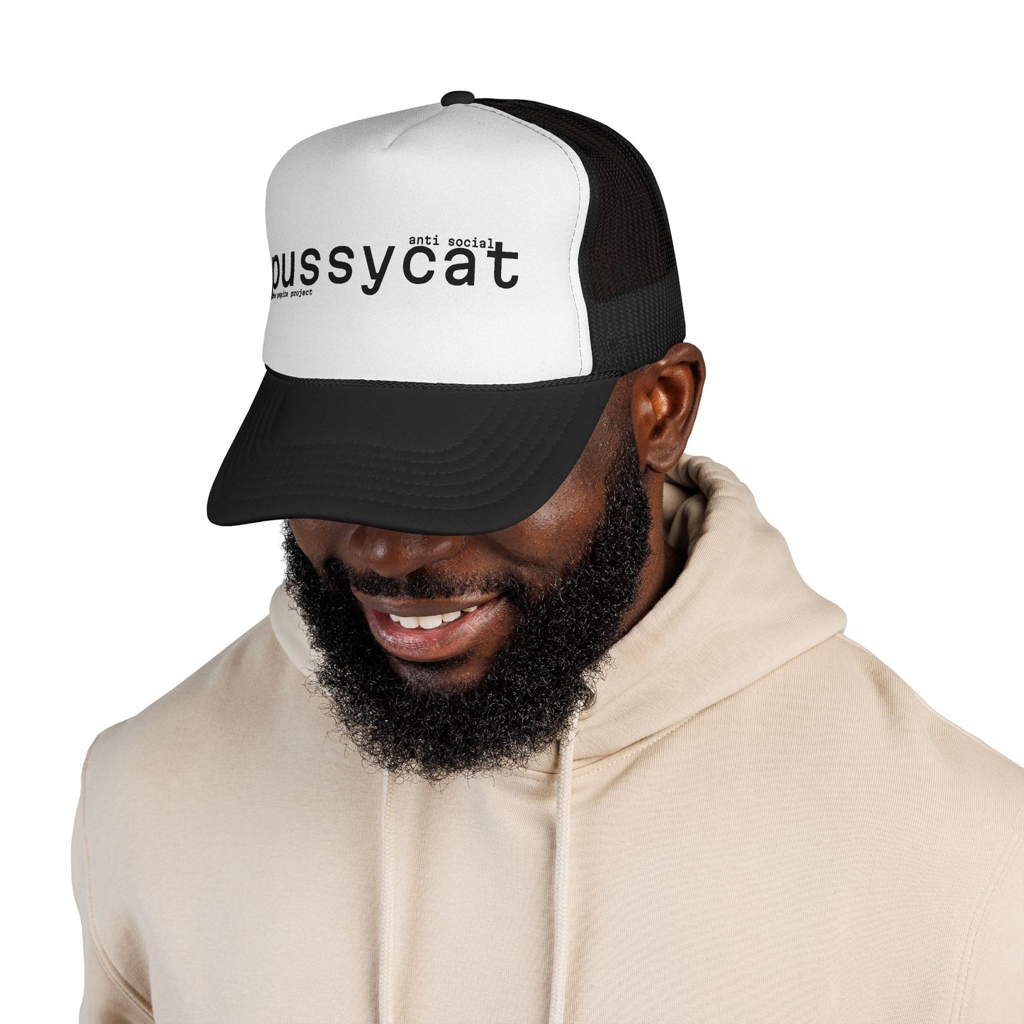 the anti social pussycat club trucker hat