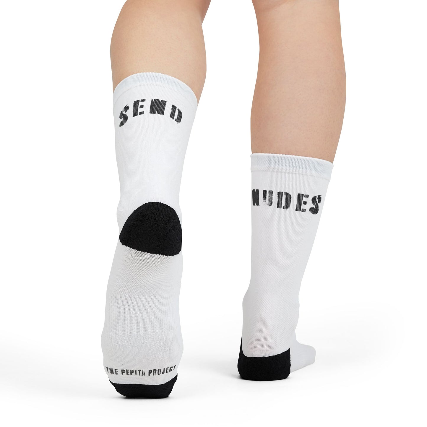 walk the talk : send nudes crew socks