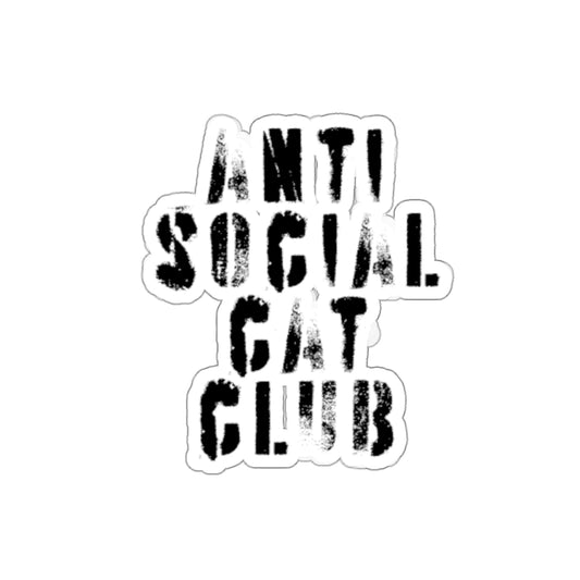 the anti social cat club sticker