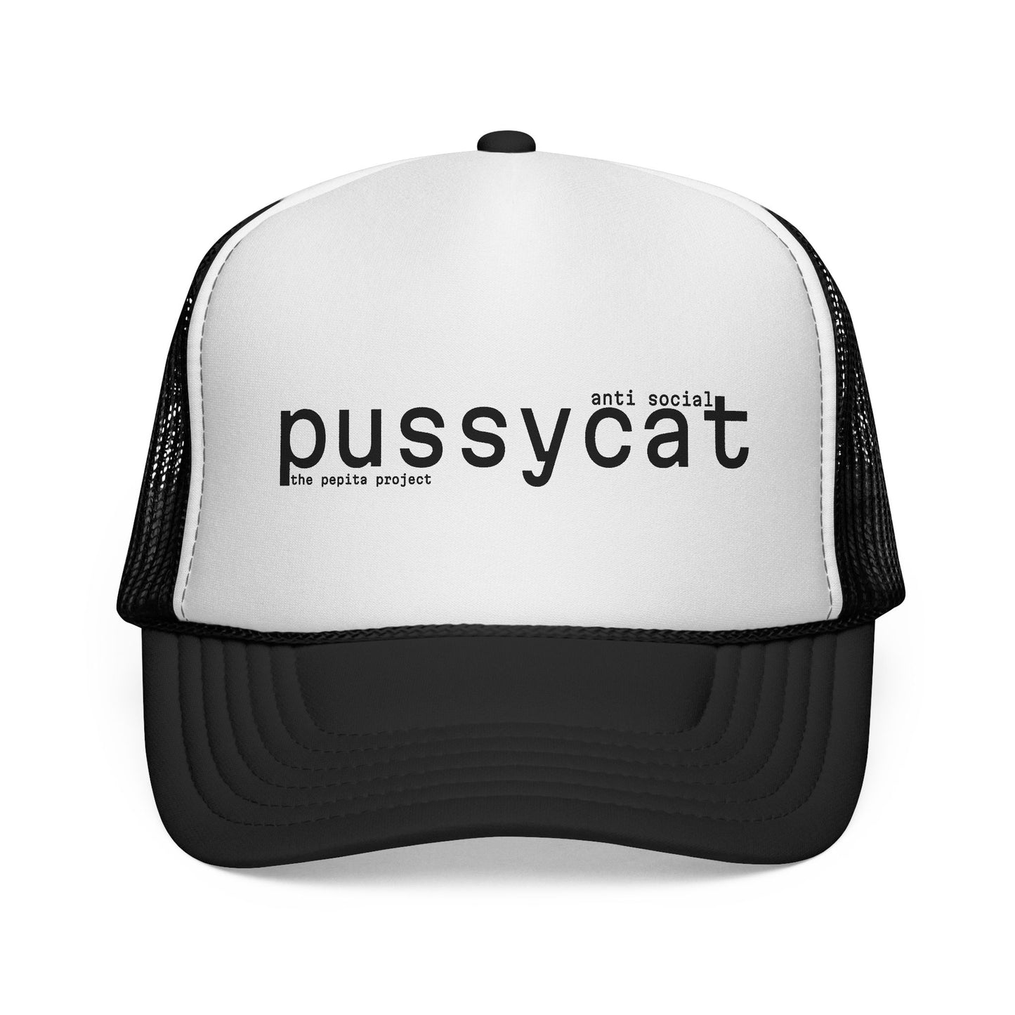 the anti social pussycat club trucker hat