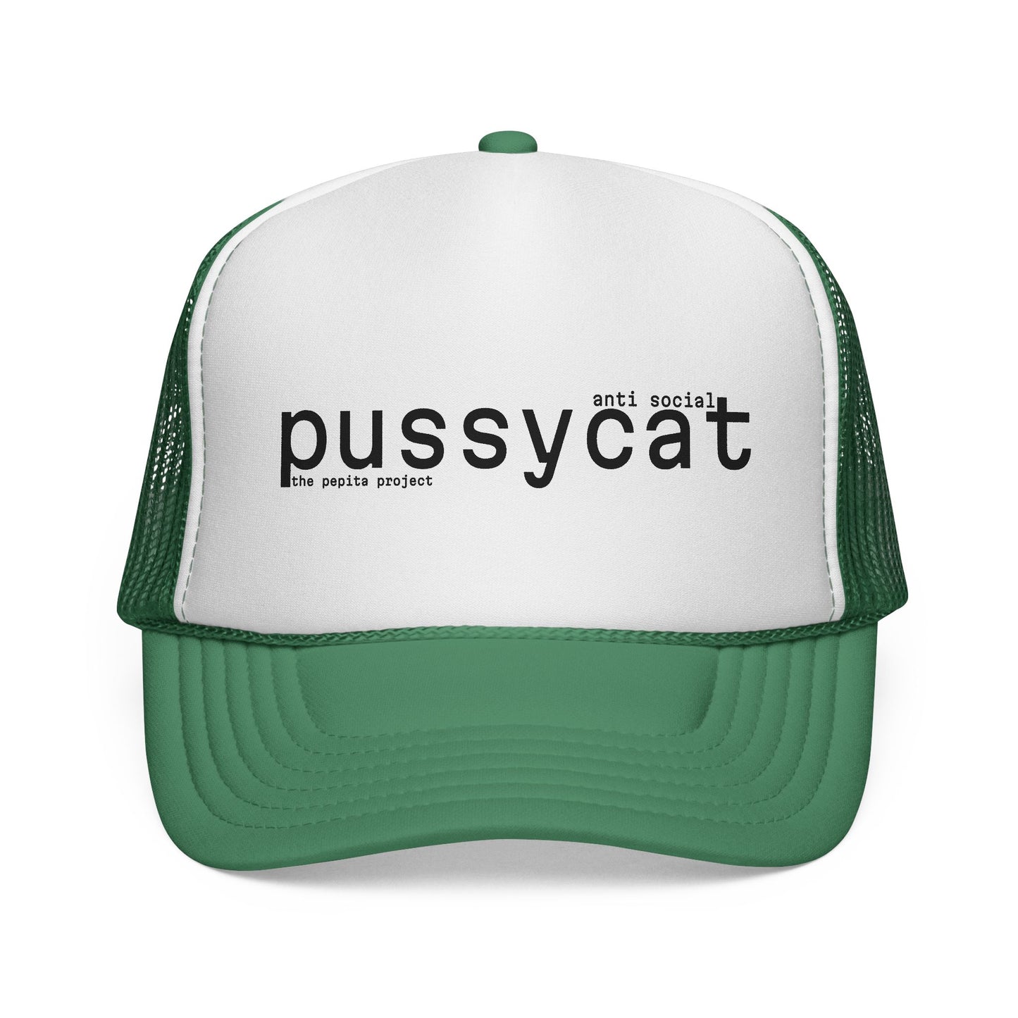 the anti social pussycat club trucker hat
