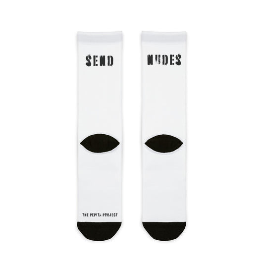 walk the talk : send nudes crew socks